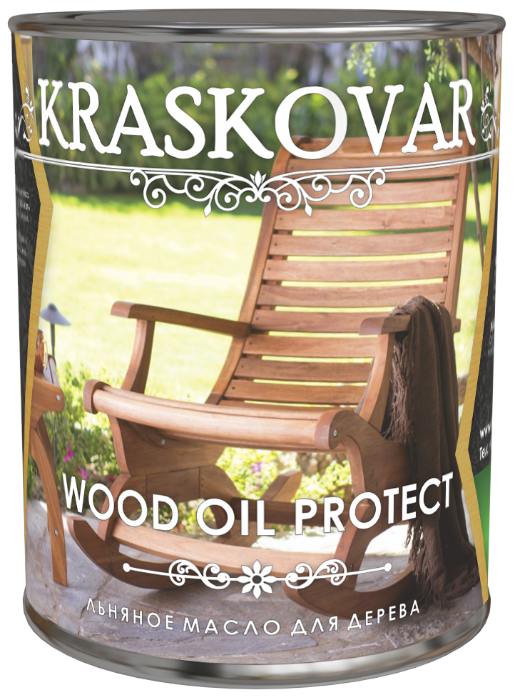 картинка Масло льняное для дерева Kraskovar Wood Oil Protect от магазина Kraskovar